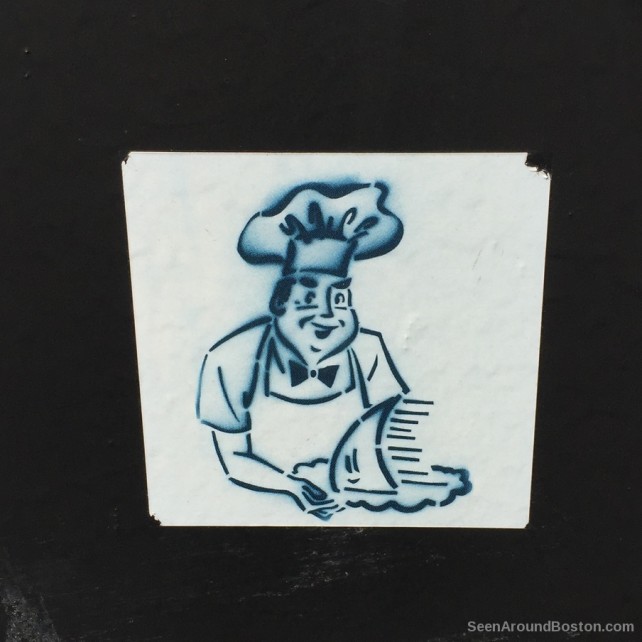 chef stencil slap tag sticker