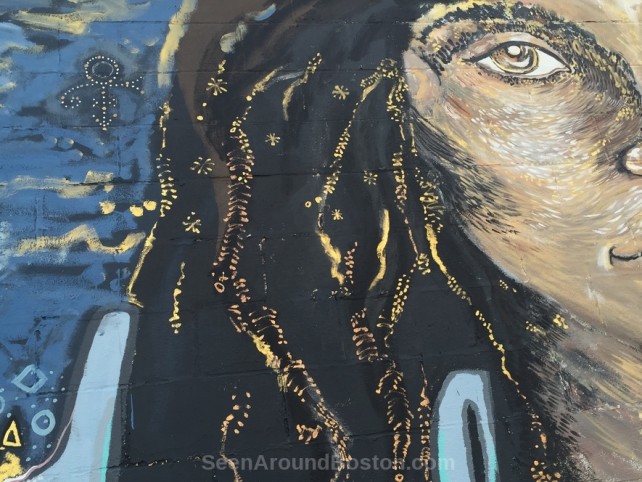 close up woman face on fearless collective belonging mural