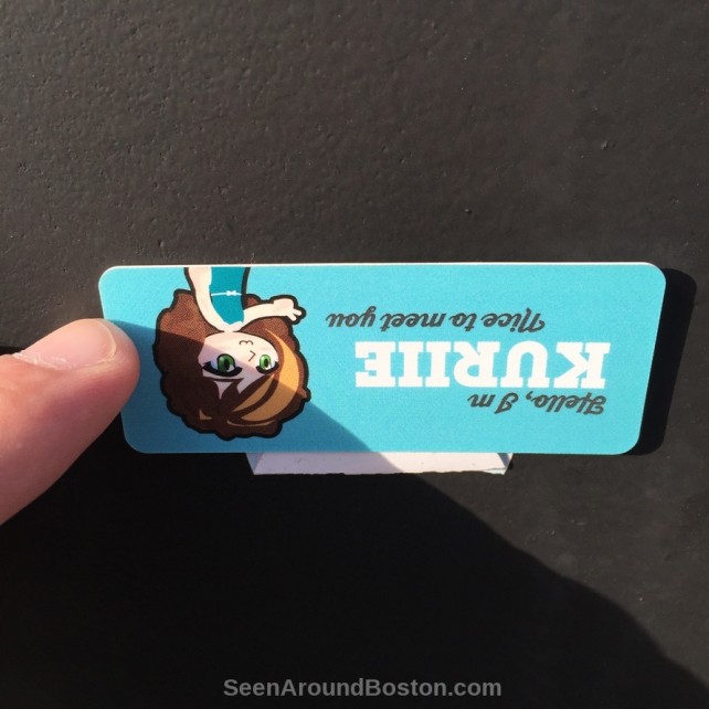 nice to meet you slaptag sticker