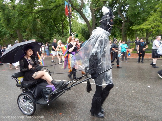 lady in rickshaw, 2016 boston pride parade