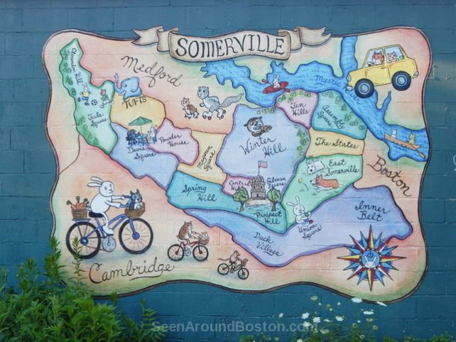 somerville neighborhoods map mural